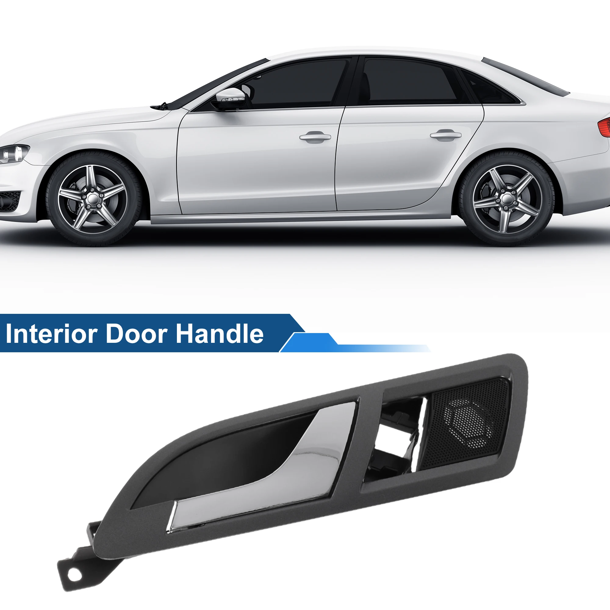 

UXCELL задняя левая внутренняя дверная ручка со стороны пассажира для VW для Skoda 01-08 серый хром