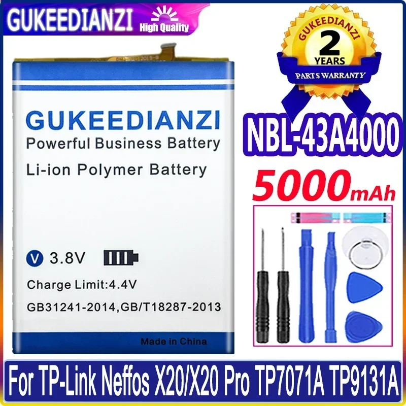 5000mAh NBL-43A4000 Battery For TP-Link Neffos X20 X20/X20 Pro X20Pro X 20 Pro TP7071A TP9131A NEW Mobile Phone Batteria