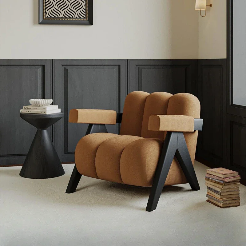 Canapé de salon simple en bois massif