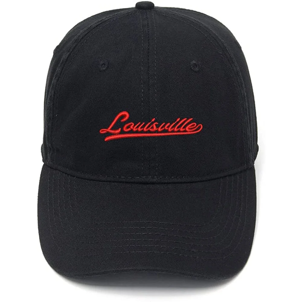 

Lyprerazy Men's Baseball Cap Louisville City Embroidery Hat Cotton Embroidered Casual Baseball Caps