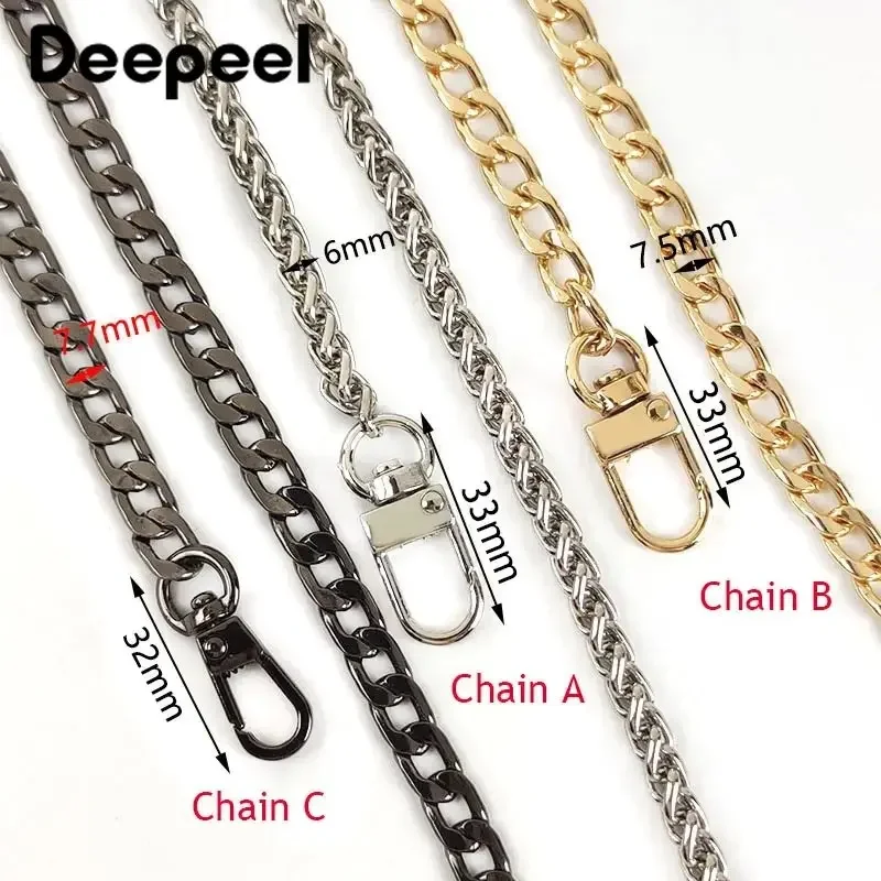 1Pc Deepeel 100/120cm Metalen Zakken Keten Handtas Riem Crossbody Schouderriem Portemonnee Handvat DIY Vervanging hardware Accessoires