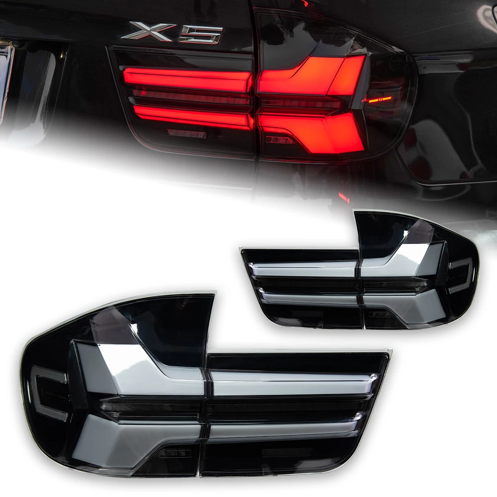 4Pcs LED Tail Lights Assembly For BMW X5 E70 2007-2013 New Style Rear Lamps DRL Turn Signal Brake Reverse Light Auto Replacement