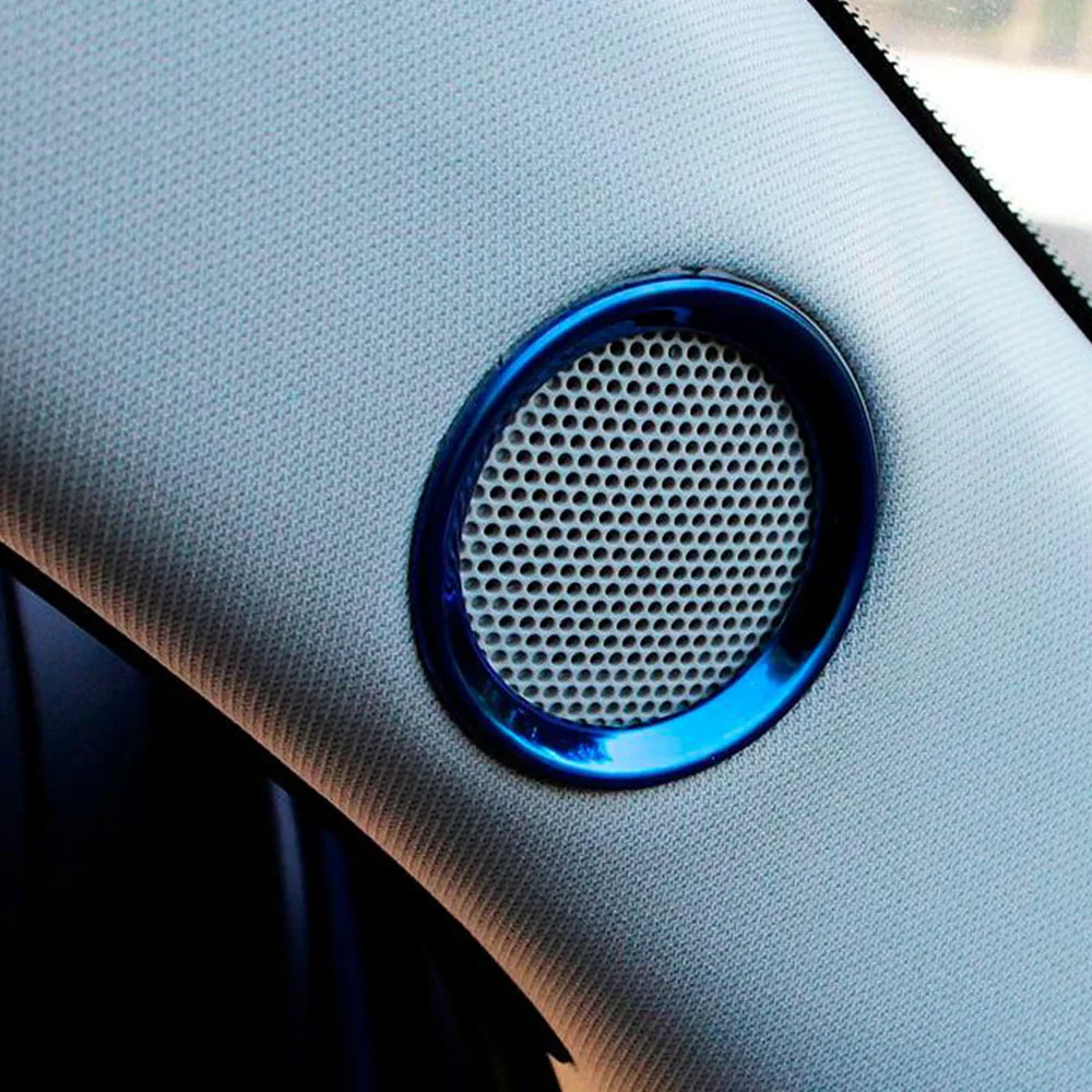 For Mazda CX-5 CX5 2nd Gen 2017 2018 2019 2020 2021 2022 Car Inside Column Door Audio Speak Sound Cover Ring Circle Trim 2PCs
