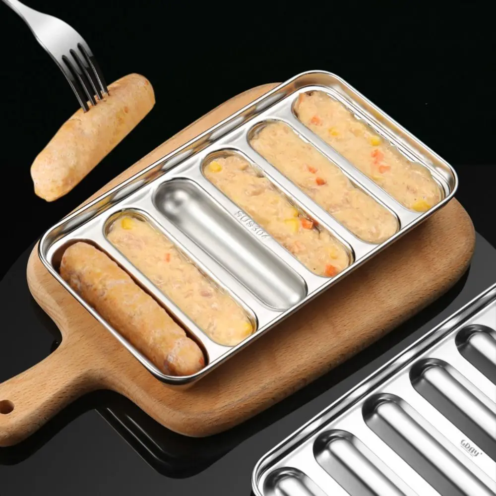 

Steamer Household Ham Mould DIY 6-Cavity Homemade Meat Tool Hotdog Maker Food Supplement Sausage Mold