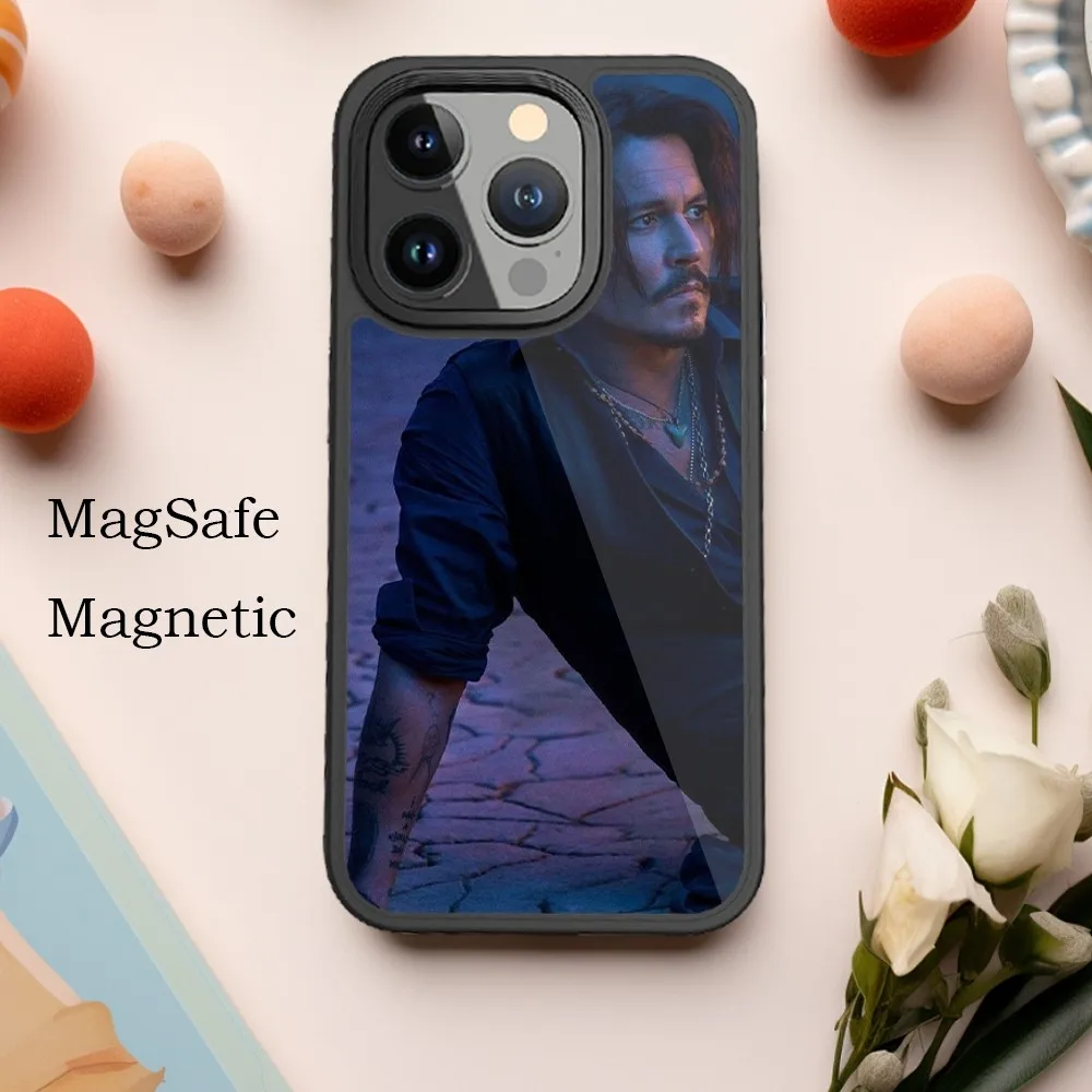 Johnny Depp Phone Case For iPhone 15 14 13 12 11 Pro Max Plus Phone Magnetic for Macsafe Cases Cover