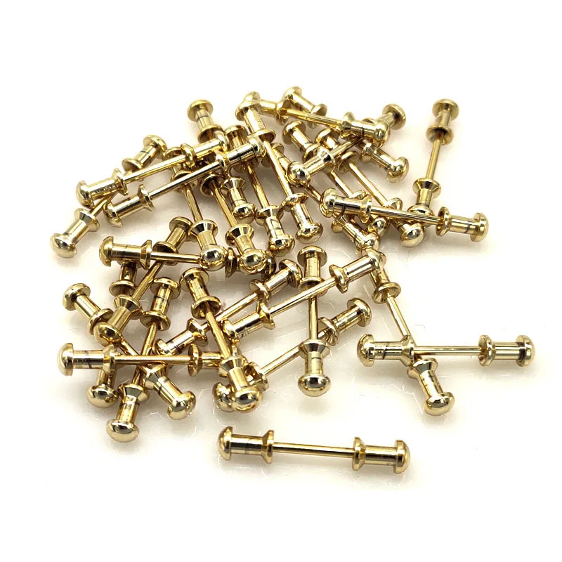 Wholesale Yellow Gold Filled Screw Pin Post Bracelet Plug Kit for Silicone Band