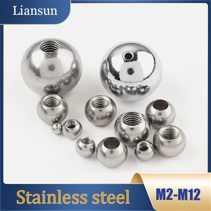 

Stainless Steel Drilled Ball Internal Thread Blind Hole Ball M2-M12Solid Blind Hole Ball 5mm-45mm Threaded Ball Drilled Nut Ball