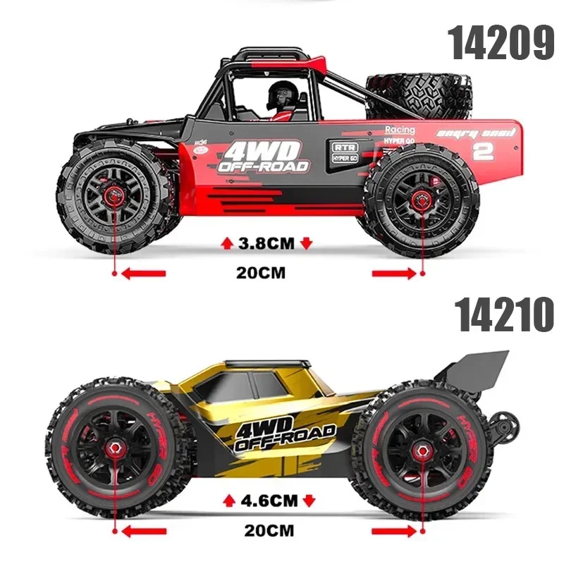 New Mjx Hyper Go 14210 1:14 4wd Brushless Rc Car 55km/H High Speed Drift Monster Truck 2.4g Child Remote Control Electric Gift