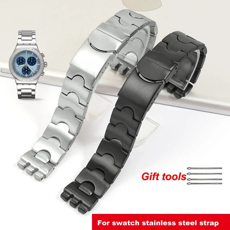 

For Swatch watch YCS Yas YGS IRONY men's and women's fine steel watch with accessories 19mm 17mm