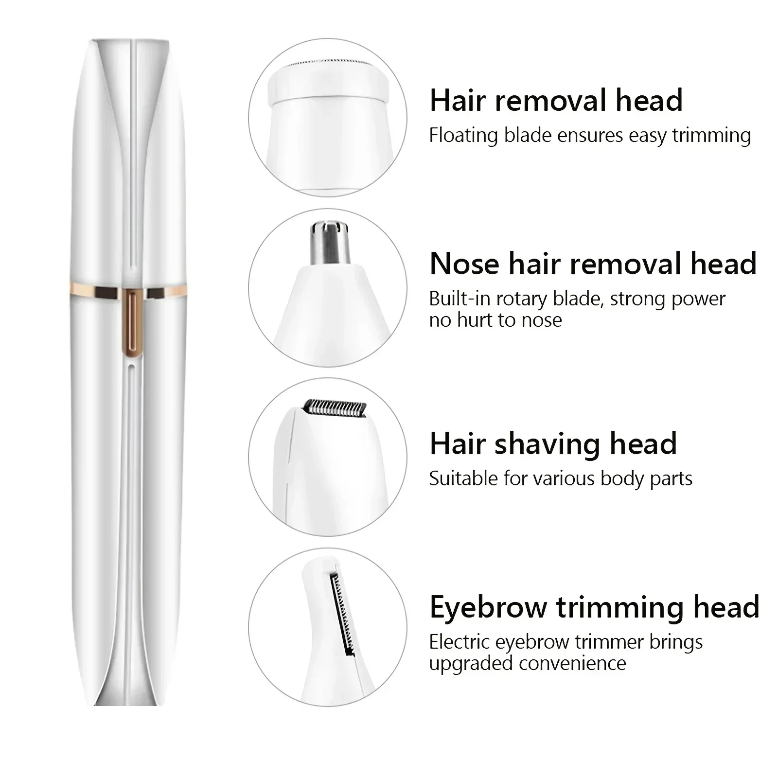 Electric Shaver Four in One Hair Removal Device Armpit Hair Leg Private Hair Removal Knife Women's Special HairTrimmer