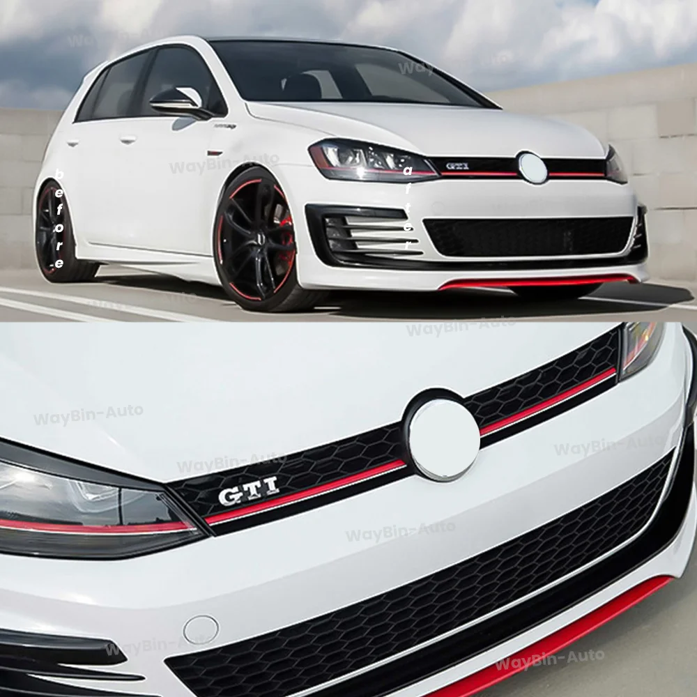 Car Front Grille Upgrade For VW Golf 7,7.5 Rline GTI R 2014-2020