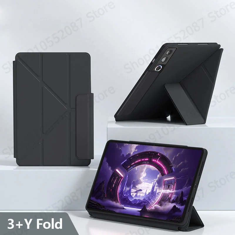 Capa para Lenovo Legion Y900 13 TB522FU 3+Y-Fold, Capa Magnética de Couro PU com Suporte para Tablet Legion Y900 13 polegadas