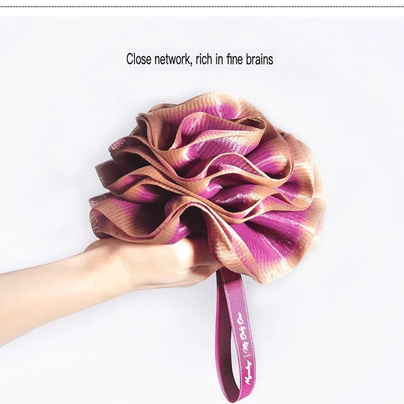 

Высококачественный несладкий большой шарик для ванны с розой, банное полотенце с цветком для ванны, мягкое растиние спины, тонкий цветок для ванны