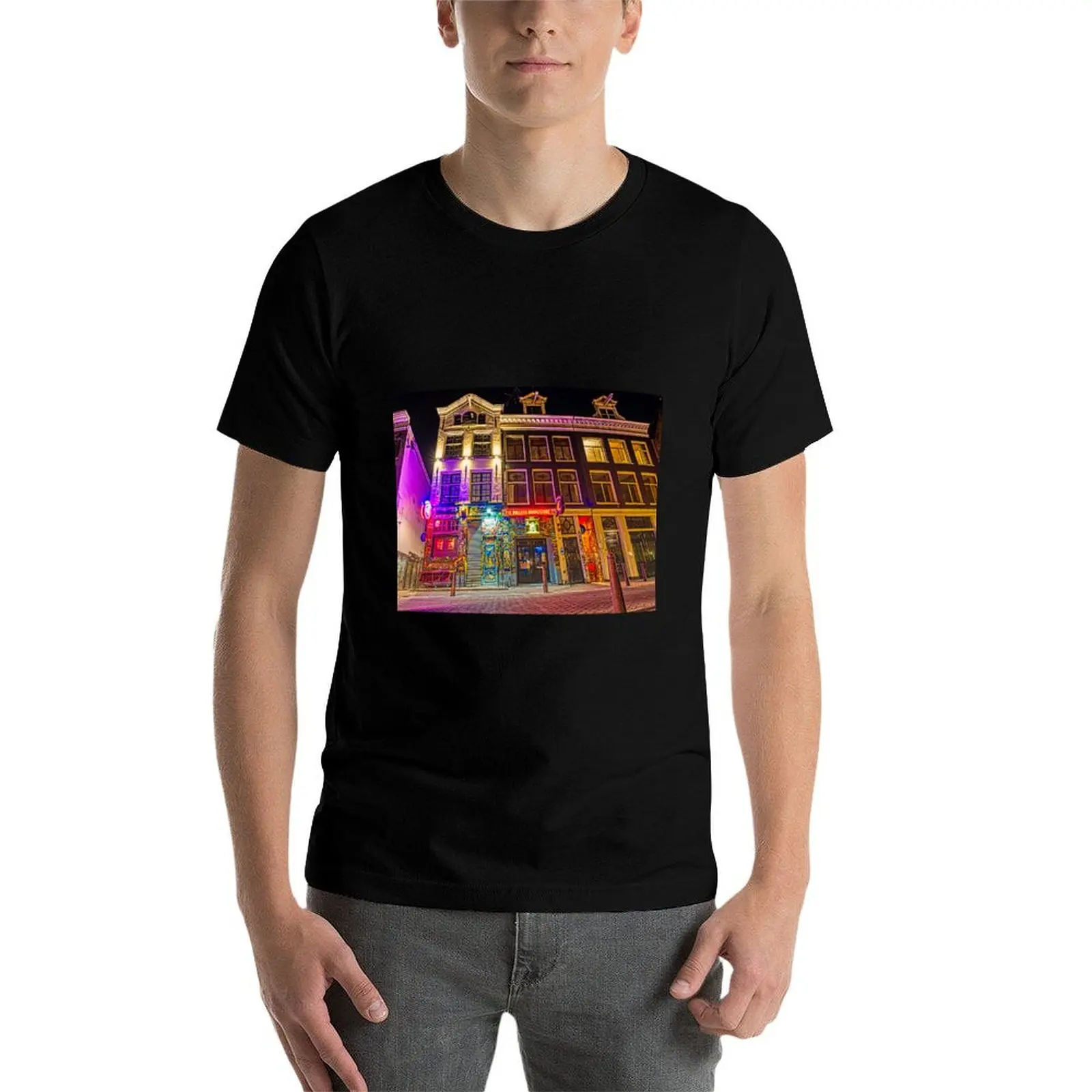 The bulldog red light district Amsterdam T-Shirt t shirt men 100% cotton luxury brand T-Shirt view 4