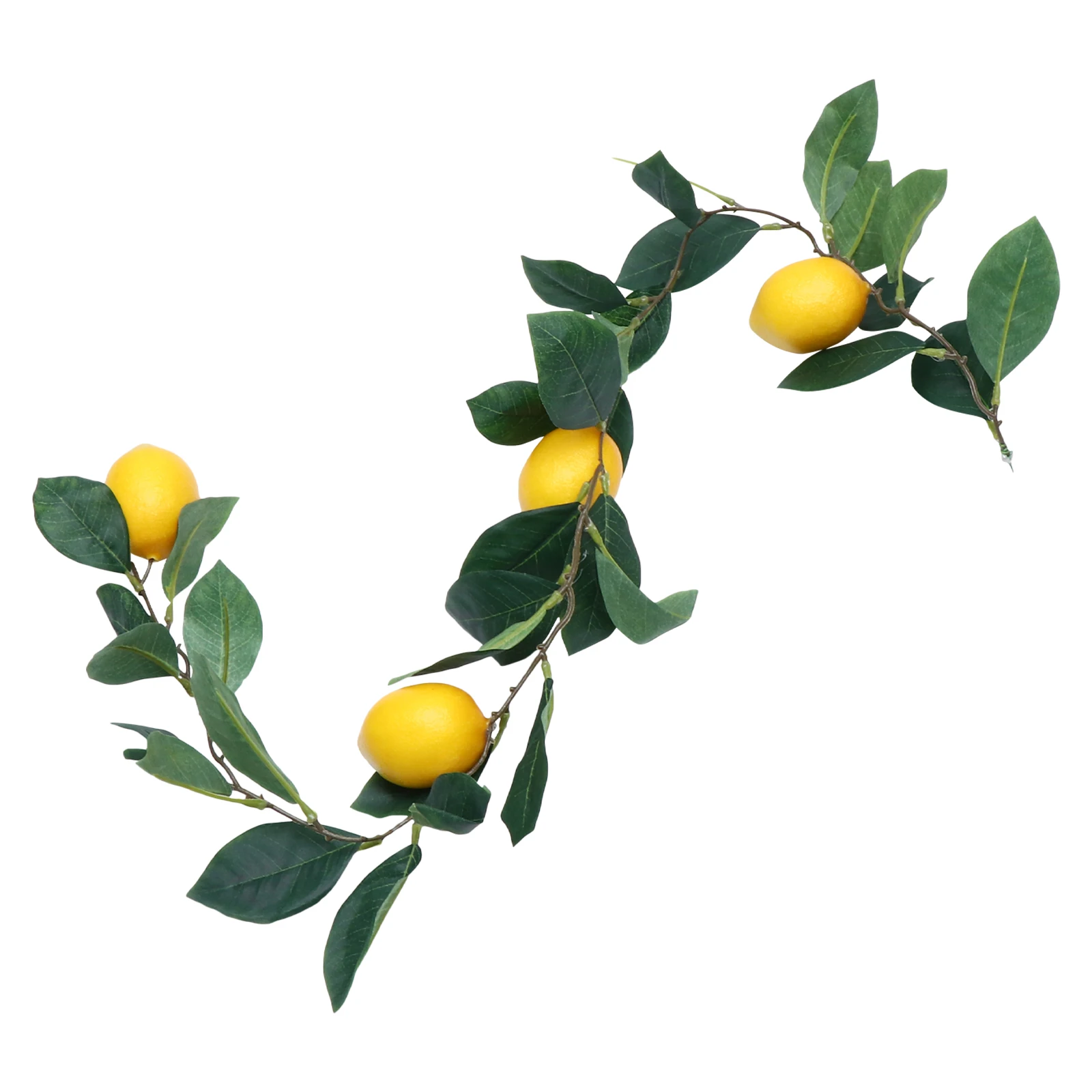 

1pc Simulated Lemon Silk Cloth Rattan Vine Hanging Decor Premium Material Lemon Rattan Home Hanging Adornment Garden