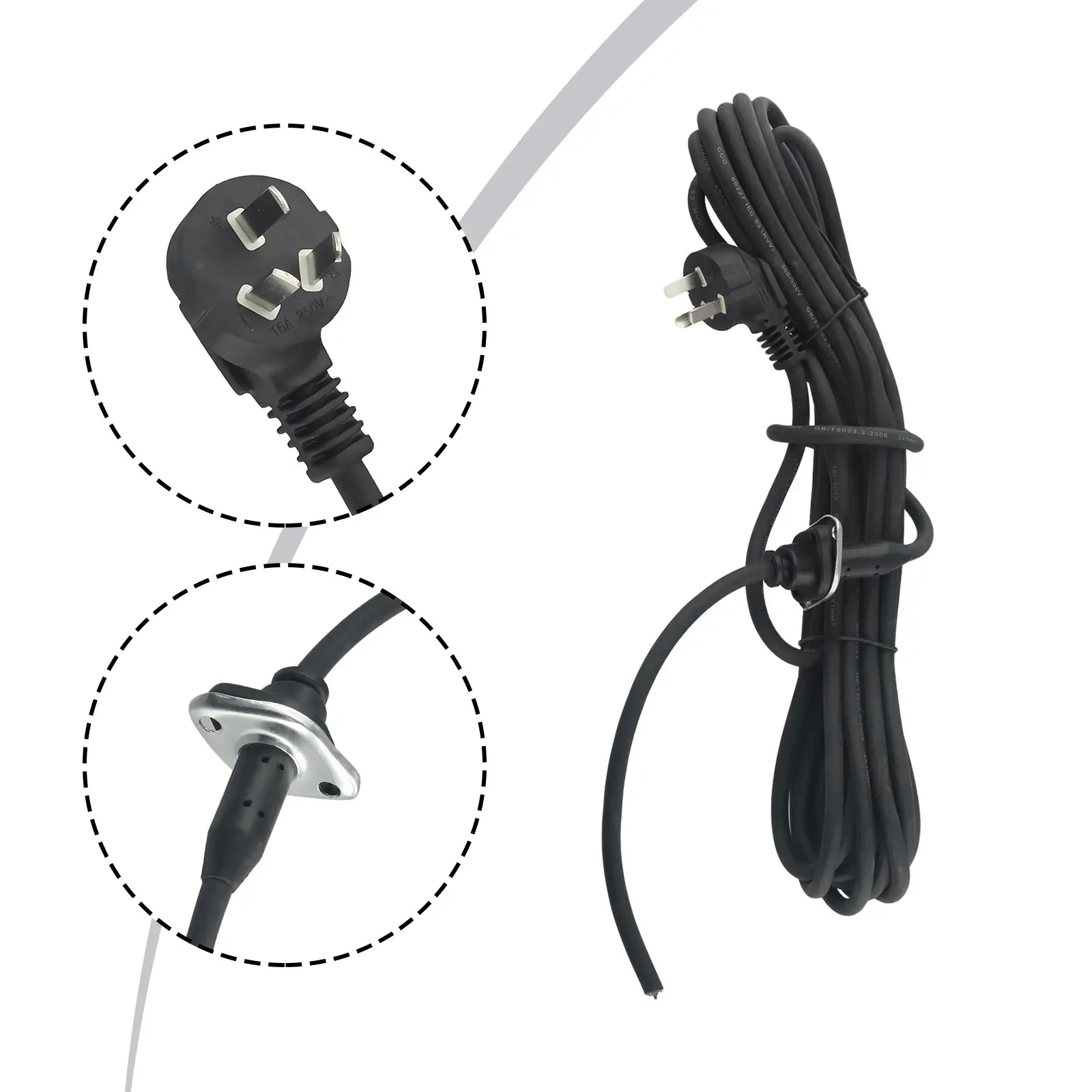 8.8m Cable Supply Line For Dirty Water Pump Faecal Pump Submersible Pump Oval Plate Cable Supply Line Pump Accessories