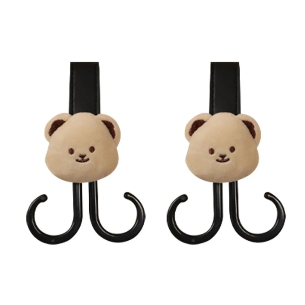 

Cute Bear Baby Stroller Hooks Double Hook Cart Organizer Hanging Hook Cartoon Rabbit Stroller Accessories Pram