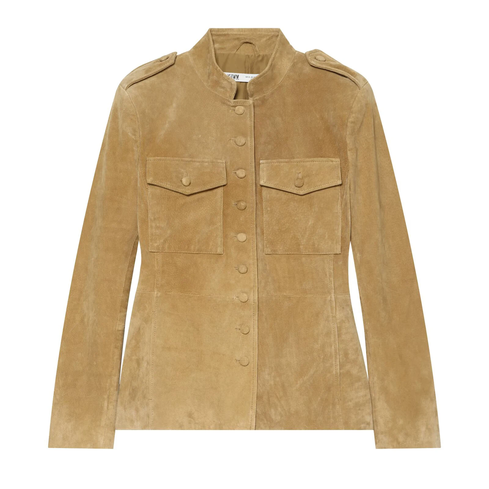 Autumn New Product Women's Commuting Style Long Sleeve Stand Tie Shoulder Pad A-line Bottom Jacket Coat