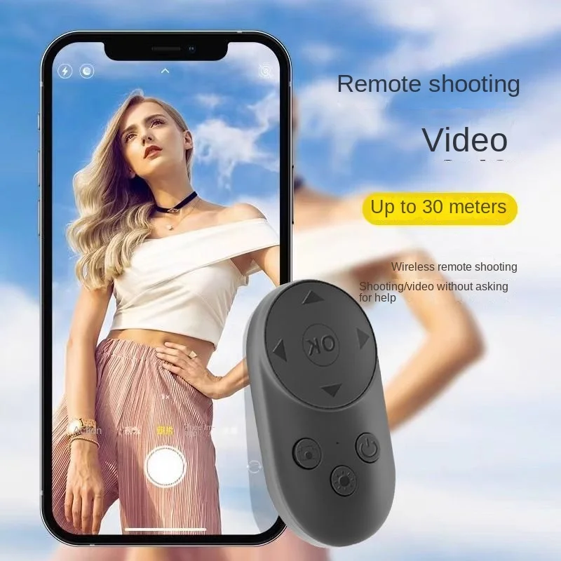 Mobile Phone Bluetooth Remote Control Photography Rechargeable Video Brush Short Video Artifact Reading Novels Age-Turner