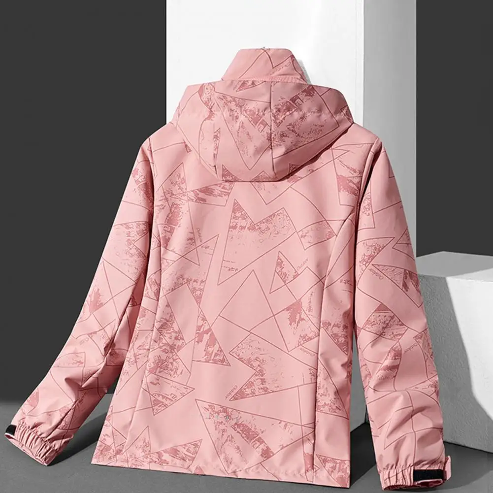 

Hooded Windbreaker Men Women Lightweight Breathable Coat Summer Colorblock Mountaineering Jacket Trench Coat