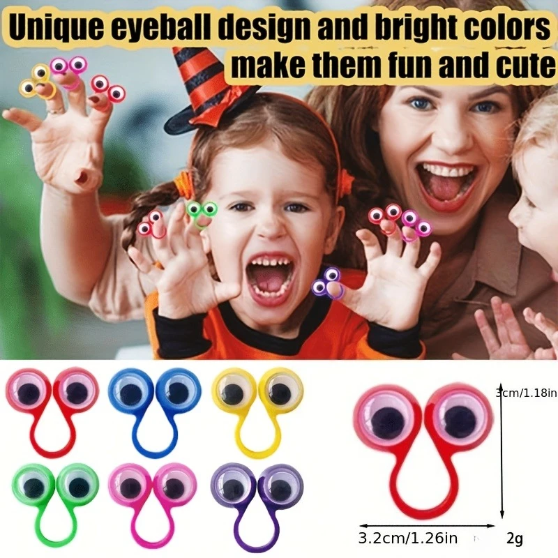 50pcs Eye, And 25 Finger Rings (Random Color), Party Gifts, Birthday Gifts, Teacher Classroom Prizes, Birthday Gift Bag Fillers