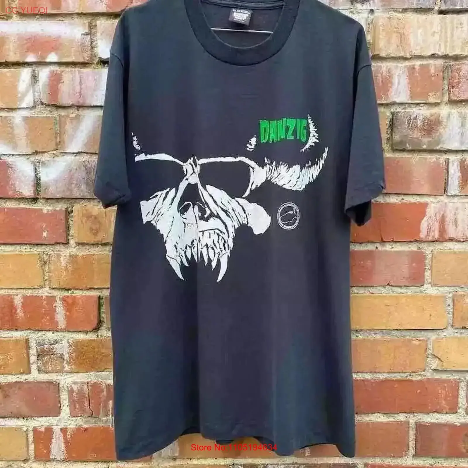 

Danzig Not of This World Tour Черная футболка с перепечатом винтажная стираная мягкая уличная одежда Универсальная мода Слегка унисекс Повседневная одежда