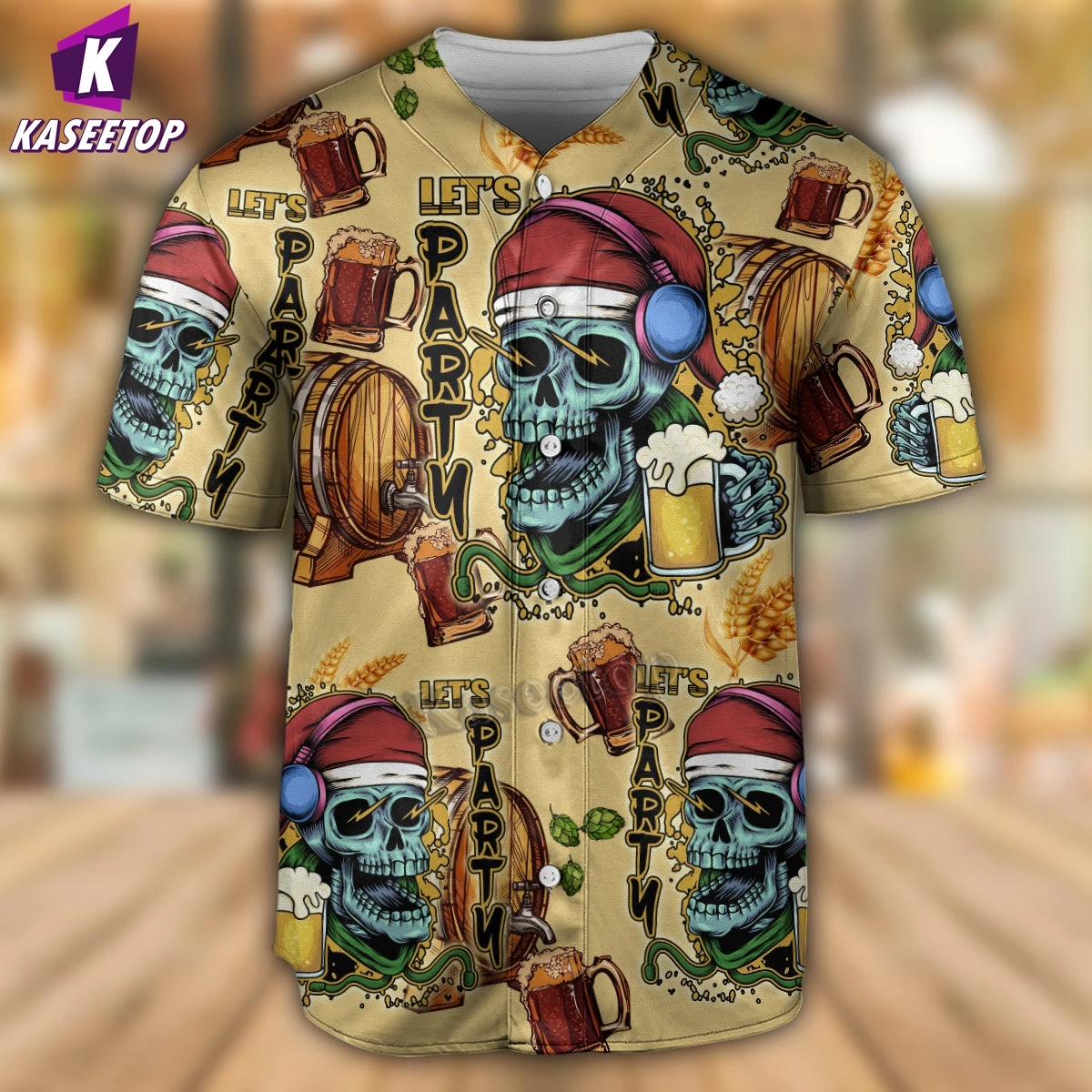 Skull Merry Xmas Men 3D Print Baseball Jersey Shirt Adult Summer Tee Shirt Men's Hip Hop Tops Tee Oversized Streetwear T-Shirt