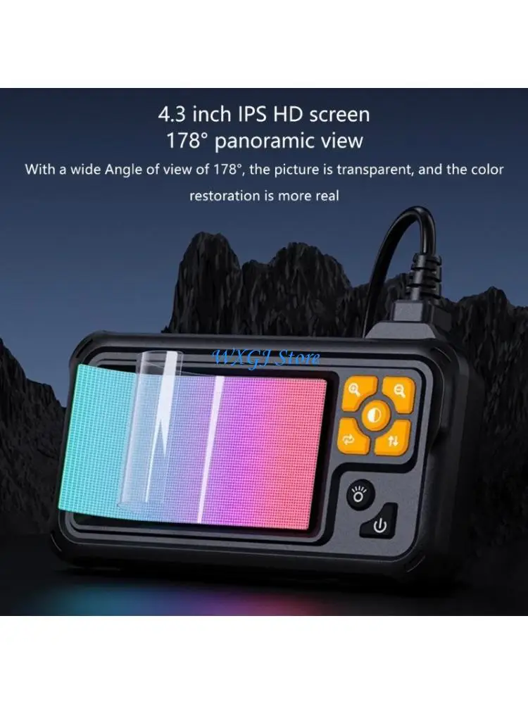 

37JE Industrial Endoscope with 8 LEDs Type-C Rechargeable IP67 Waterproof Camera for Inspection Borescope Camera