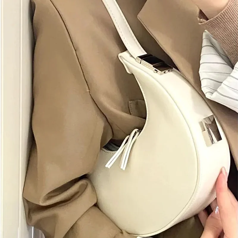 2024 Fashion Armpit Bags for Women Cute Half Crescent Bag Leather PU Purses and Handbags Designer Shoulder Bag Small Hand Bag