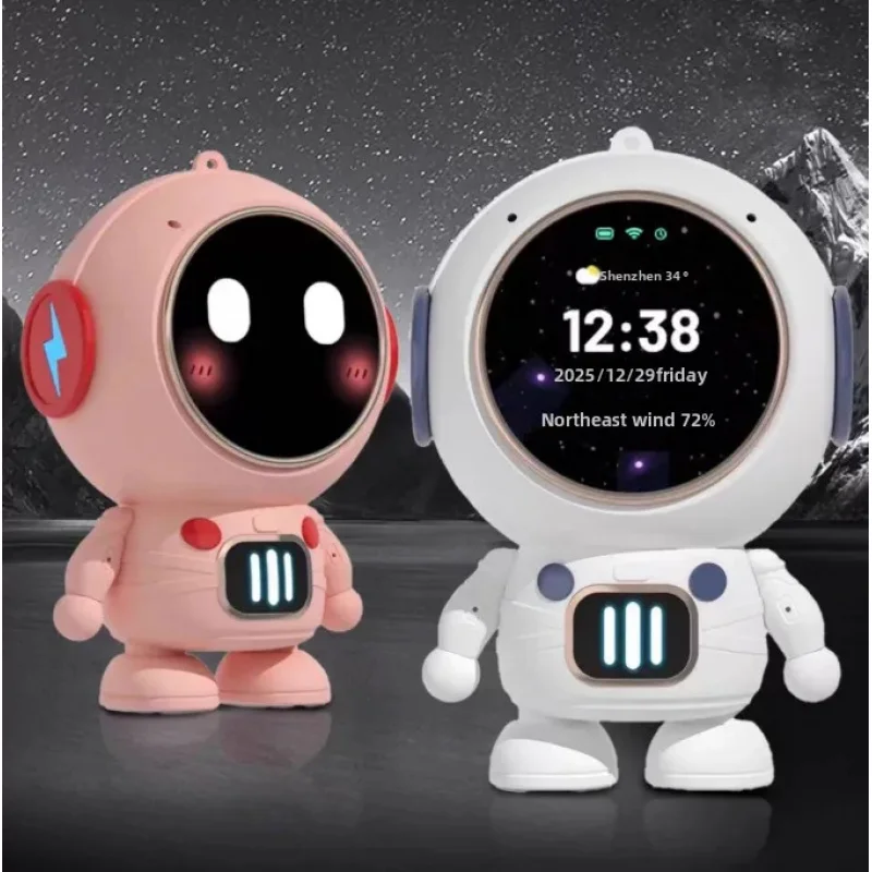 DeepSeek AI Voice Interactive Robot Touch Screen Talking Educational Alarm Clock Multifunctional Learning Toy For Boys Girls