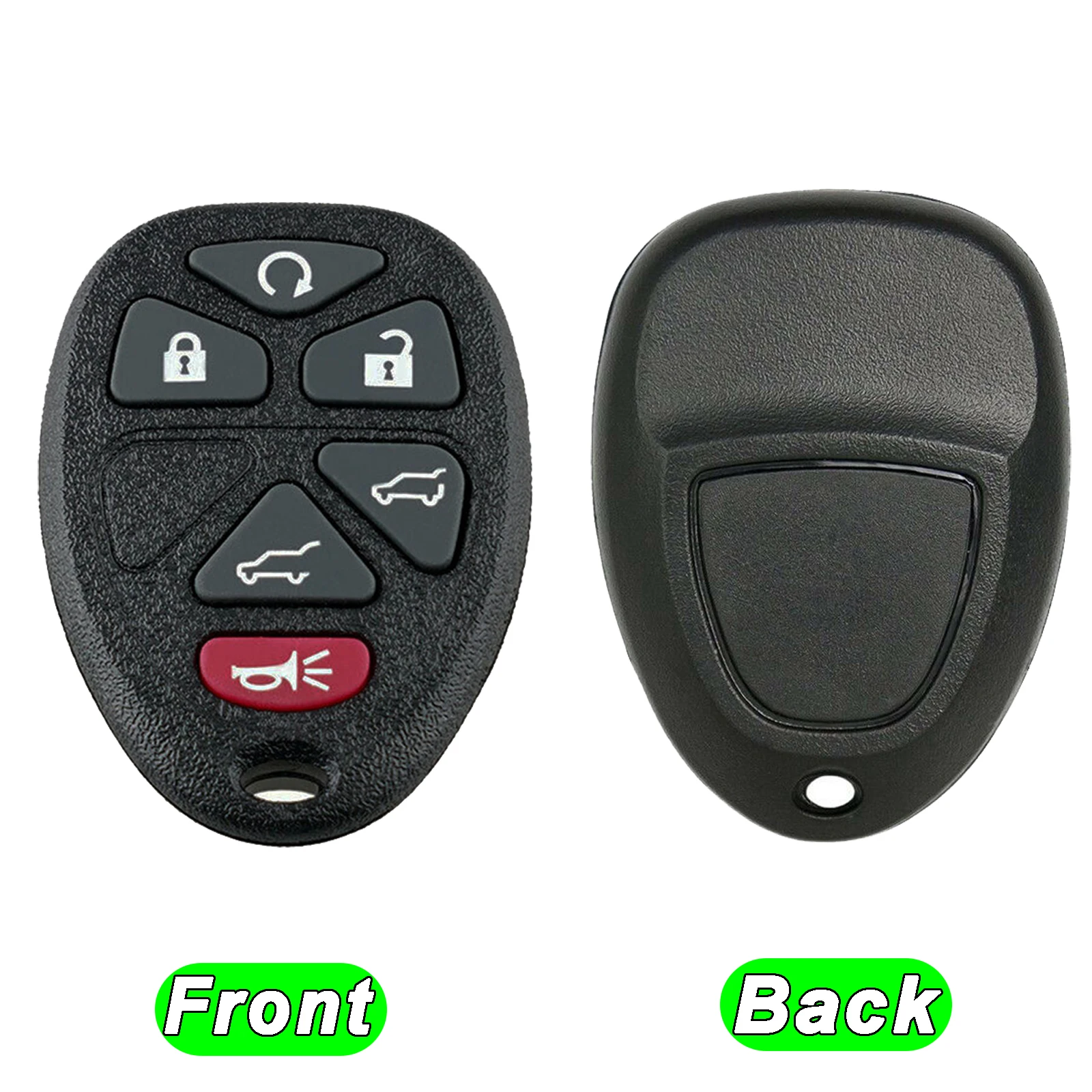 6 Buttons Remote Entry Remote Car Key Fob Shell OUC60270 for GMC Chevrolet Cadillac 2007 2008 2009 2010 2011 2012 2013 2014 2015