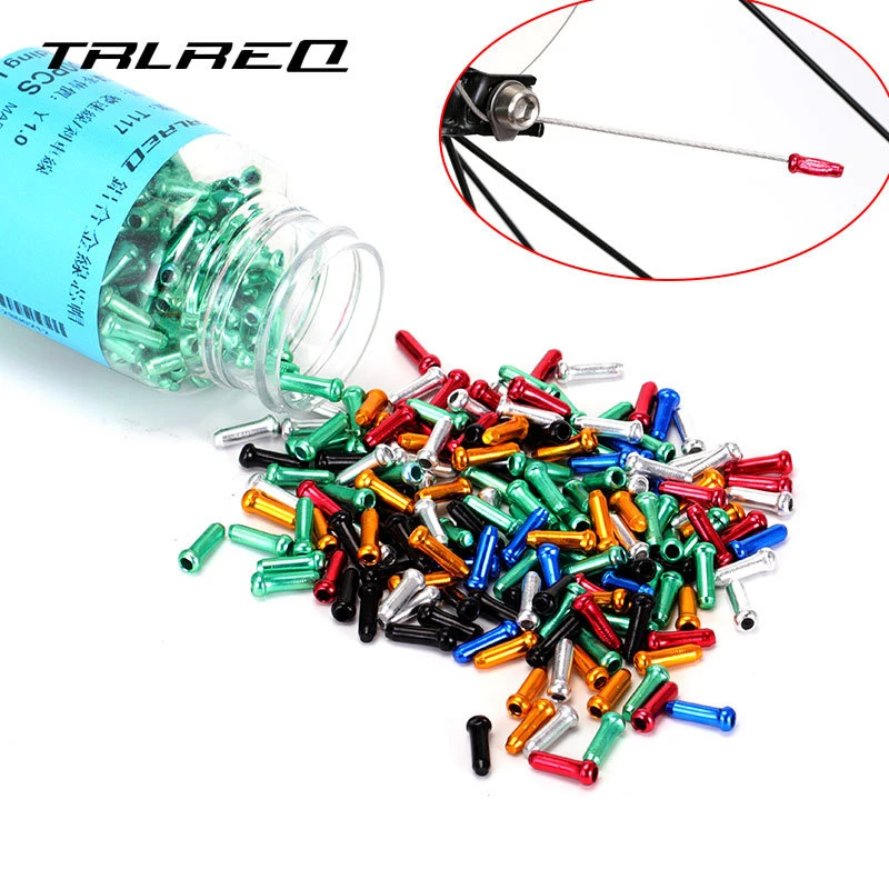 20pcs TRLREQ Bike Cable End Cap Crimps Tips For Aluminium Alloy For Bicycle Derailleur Shift Brake Inner Cable Line Wire