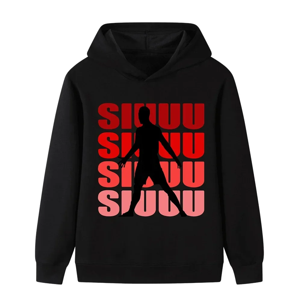 

Children's autumn and winter high-quality outdoor sports tops Cristiano Ronaldo printed boys and girls casual hooded sweatshirts
