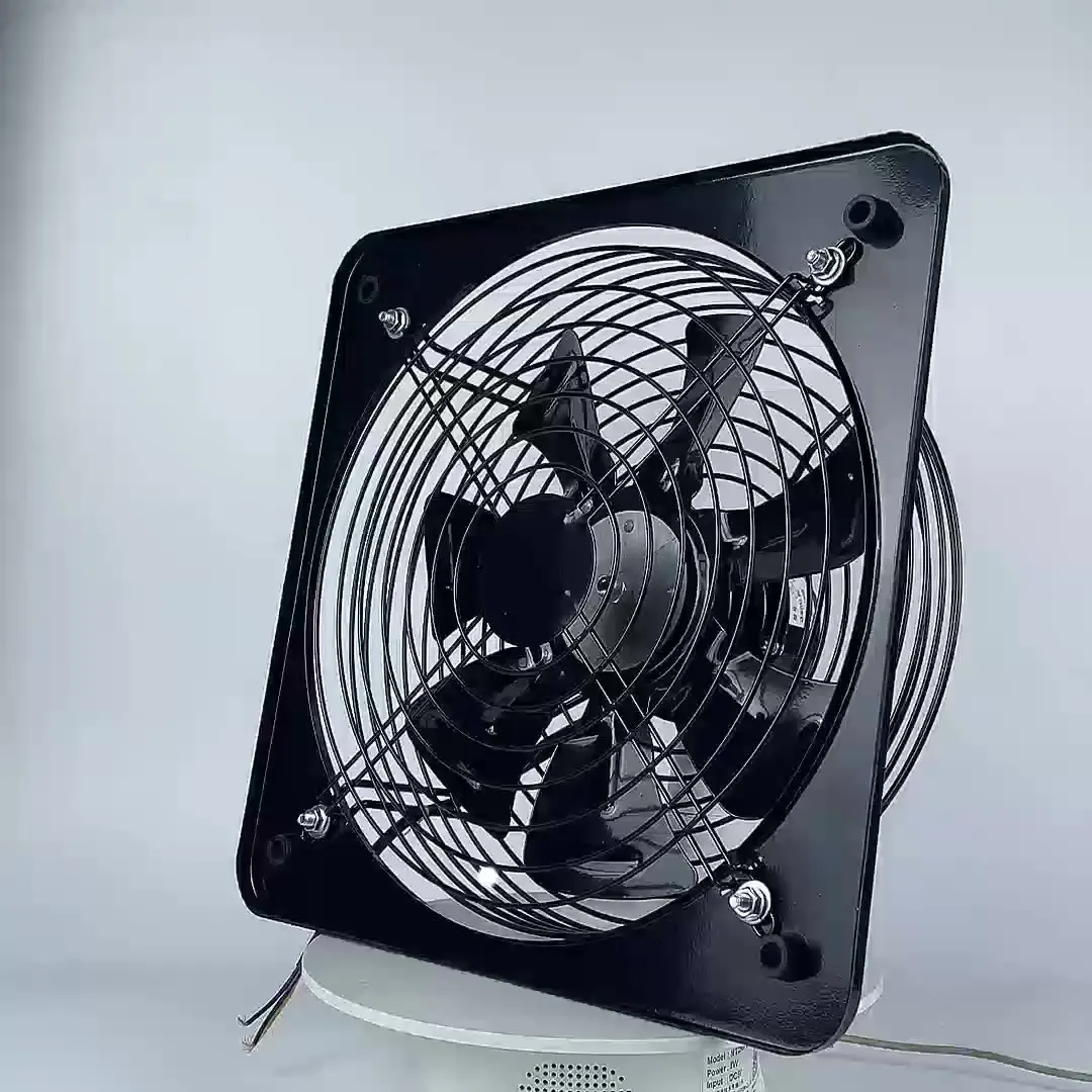 8 12 Inch Powerful Electric Kitchen Exhaust Fan Household Smoke Axial Flow Window Grow Ventilation Hood with Support Square view 3