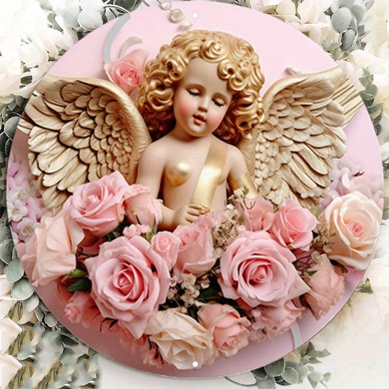

Aluminum Metal Sign for Valentine's Day, Heart of Hearts and Carnations Wall Art, Home Decor, Room Decoration, 8x8in, 1PC