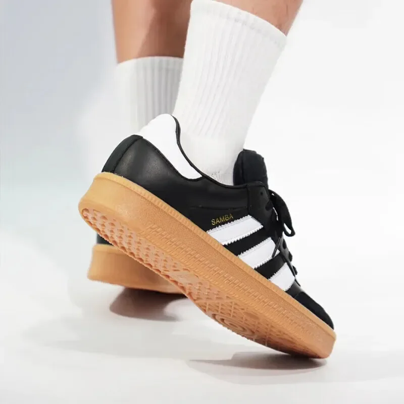 Adidas Samba Low Top Classic Retro Board Shoes Мужская и женская повседневная обувь Легкая нескользящая черная обувь