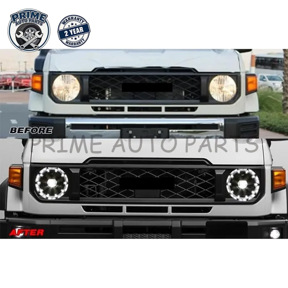 2Pcs Left&Right Car Front Lights Headlight Assembly Set Fits for Land Cruiser LC76 LC79 2024+ LED Front Lamp