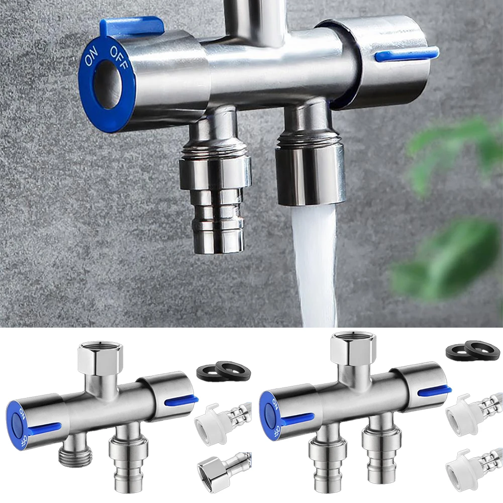 

Угловой клапан, смеситель с двойным управлением, современная установка для ванной комнаты, современный дизайн, душевой клапан для дома, сада, разъем, матовая текстура