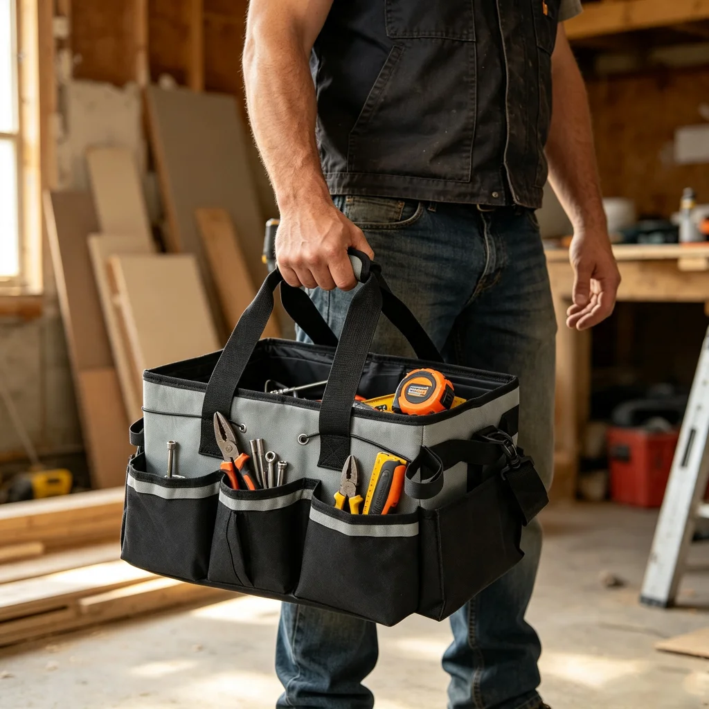 Tool Storage Bag Thickened Oxford Cloth Large Capacity Multifunctional Handbag Suitable for Tool Parts and Sundries Storage