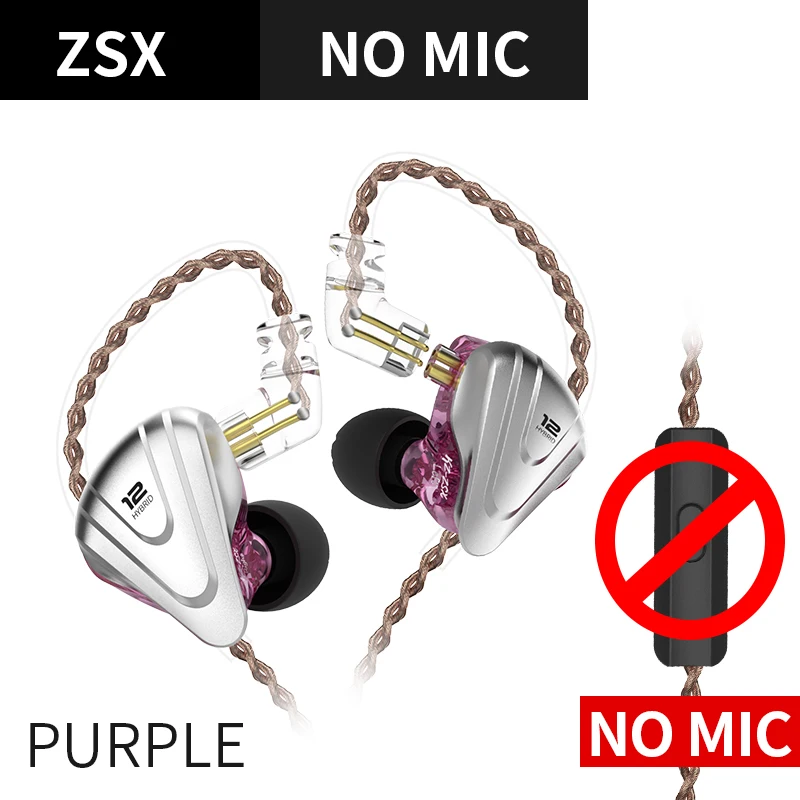 KZ ZSX Terminator Metalen Headset 5BA + 1DD Hybride 12 drivers HIFI Bass Oordopjes In-Ear Monitor Ruisonderdrukkende Koptelefoon