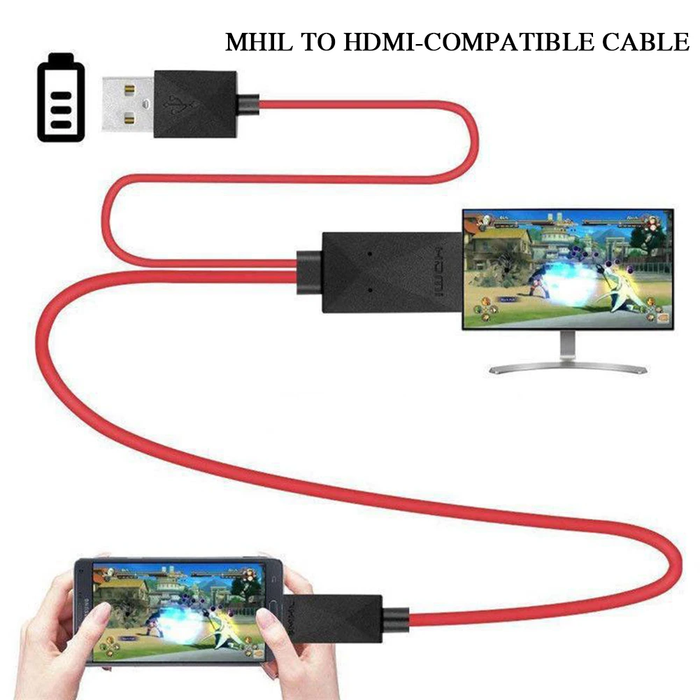 2m MHL Micro-USB To HDMI-compatible Adapter Converter Cable 1080P HDTV For Android Devices Samsung Galaxy S3 S4 S5 Note 3 2