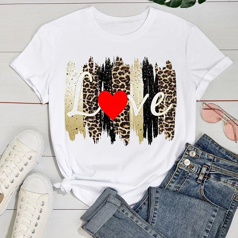 

Повседневная одежда Футболка с рисунком Харадзюку Белая женская футболка с круглым вырезом и короткими рукавами с принтом кота и бабочки Летняя повседневная футболка