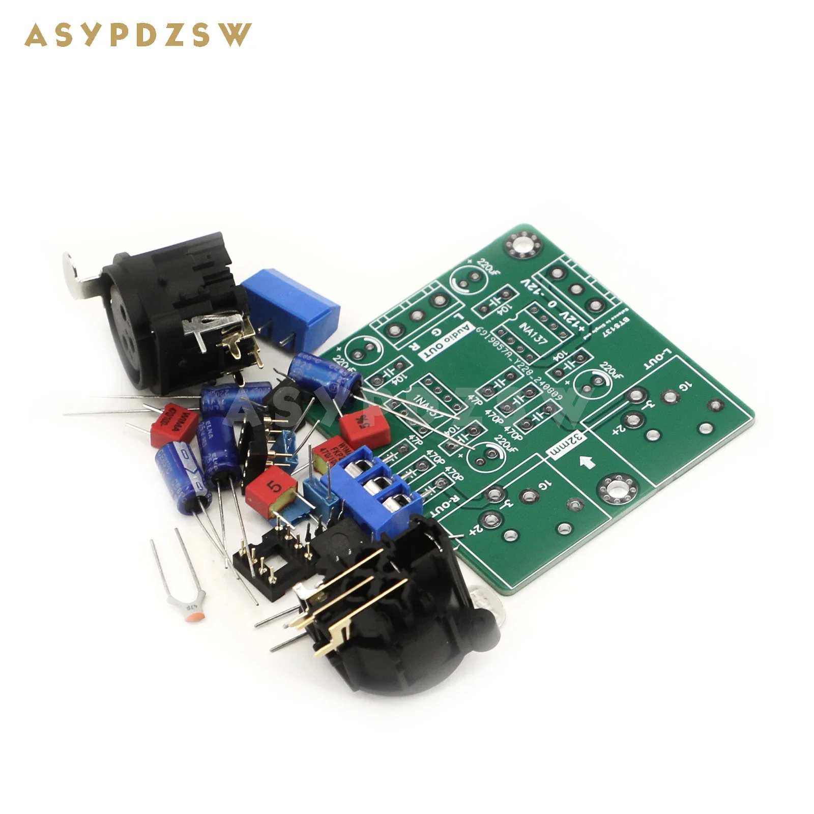 BTS137 XLR a SIN Kit de bricolaje de conmutación de señal de Audio equilibrada a un solo extremo de doble canal/placa terminada