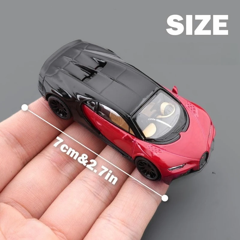 ملصق سيارات محاكاة 1/64 تشيرون Supersport نموذج سيارة لعبة معدنية سيارة الأطفال الصبي هدية جمع هواية مصغرة Voiture