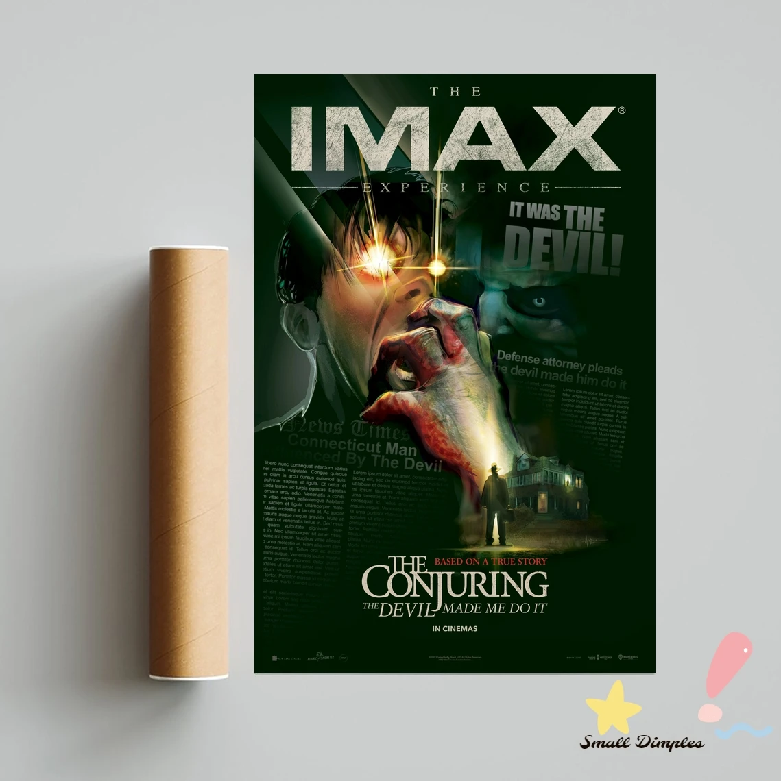 The Conjuring The Devil Made Me Do It ملصق الفيلم قماش الفن طباعة ديكور المنزل طلاء جدران (بدون إطار)