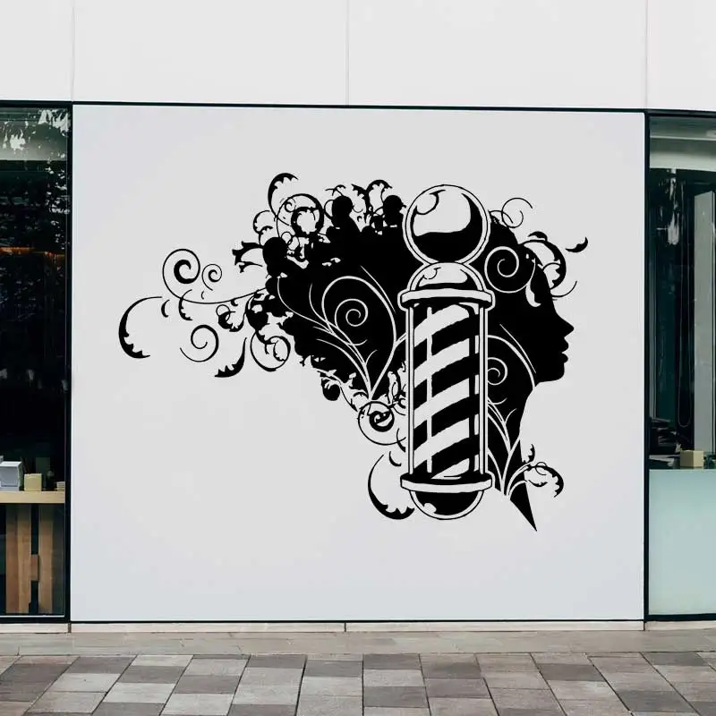 

Женская парикмахерская Салон красоты Парикмахерская Декоративная наклейка на стену Магазин Стеклянная витрина Современный стильный наряд Виниловая наклейка на стену