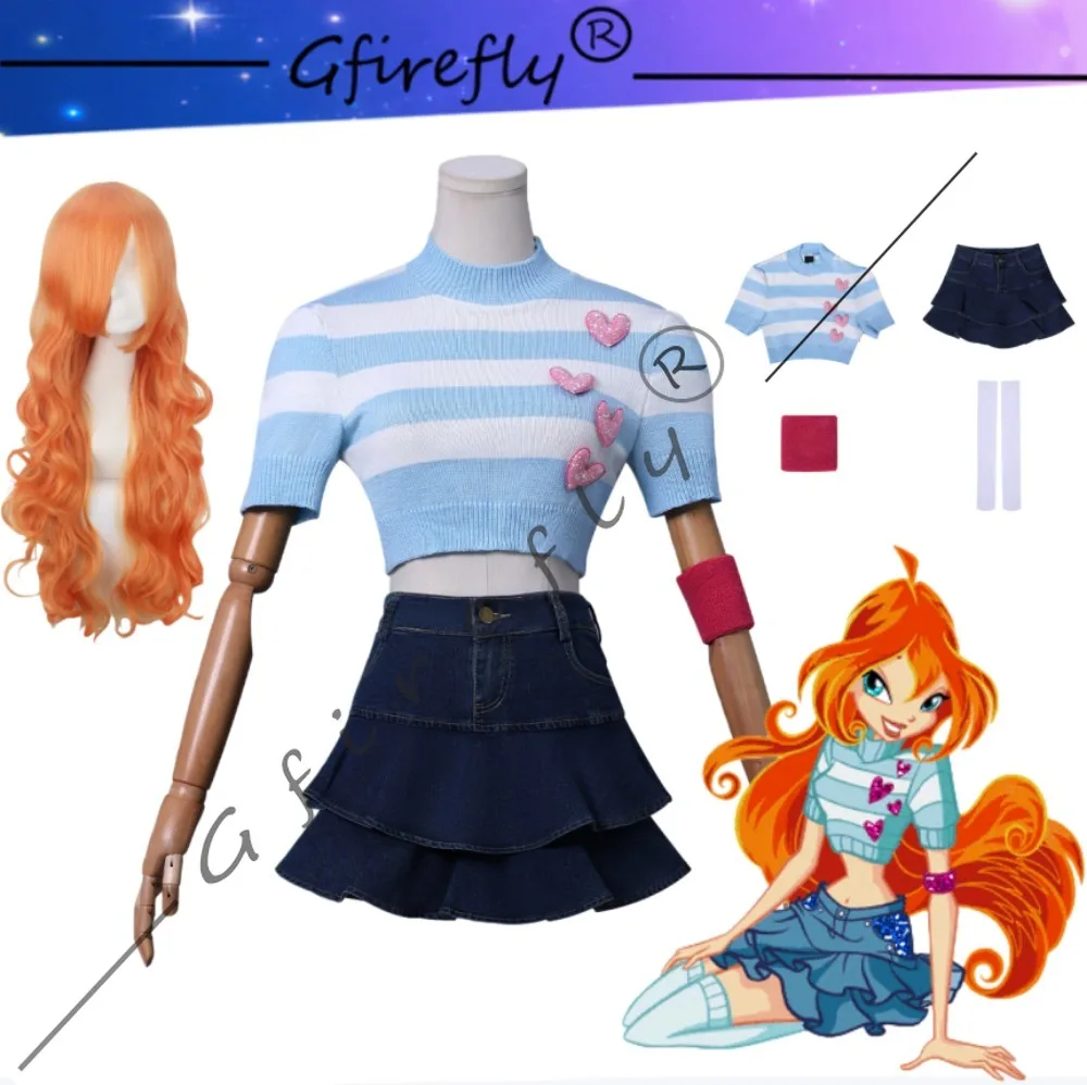 

Anime Cosplay Costume The Same Style of Daily Clothing and Wig for Anime Characters Complete Halloween Party Costume