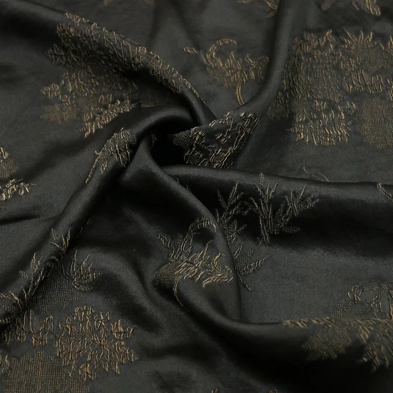 Silk Crowne crepe jacquard gauze fabric washable designer ramie