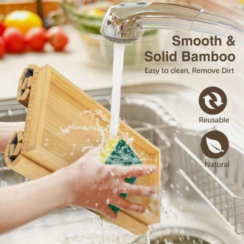 صينية مسند ذراع الأريكة، حامل أكواب الأريكة، صينية من الخيزران مع حامل أكواب، صينية حامل أكواب أريكة من الخيزران-ABAM