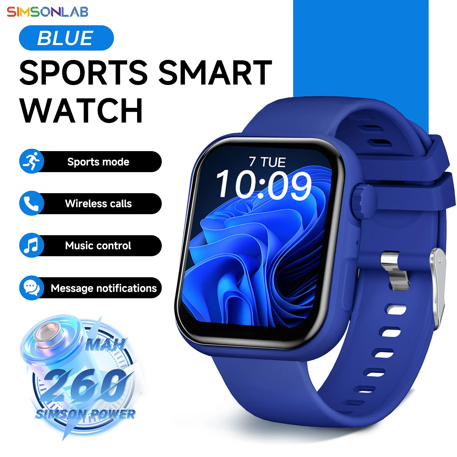 

New Smartwatch 2026 for Android/IOS Voice Assistant Wireless Call Answer 1.83''Screen Step Count Game Men Women Health Gift